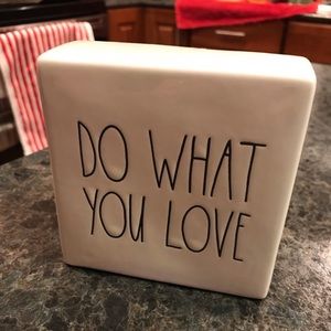 Rae Dunn Two Sided Inspirational Square, NWOT.